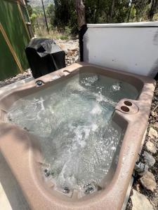 Luxurious Yurt-Cabin with Private Hot Tub Located Near Canyon Lake, Texas