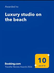 Luxury studio on the beach