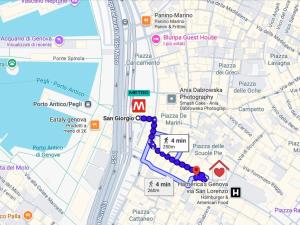 Private terrace in Genoa Old Town, Aquarium 6 min