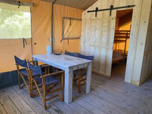 Comfort Safari Tent with Terrace on Nature Campground in France