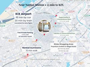 20 mins to KIX Izumisano Sta