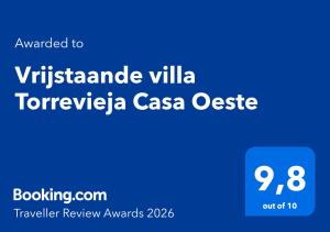 Vrijstaande villa Torrevieja Casa Oeste