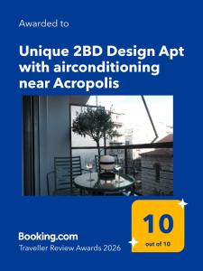 Unique 2BD Design Apt with airconditioning near Acropolis