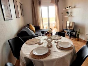 Apartamento familiar en Mojácar Playa, 2HAB, piscina, terraza y vistas al mar