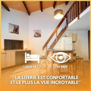FRONT DE MER, Vue plage, Duplex 2 chambres, 6 couchages