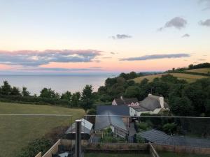 Spectacular view from balcony of coastal apartment