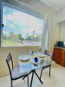 Flat 3 com cama queen e ar-condicionado, perto do Parque da cidade