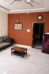 1BHK with AC, Balcony & Rooftop Jhula, Kitchen