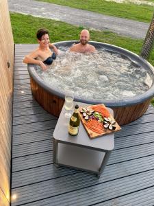 Eco House with a hot tub