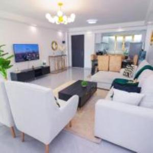 newly furnished two bedroom apartment with swimming pool, fully equipped gym, private parking space ,children playground and unbeatable scenic city views