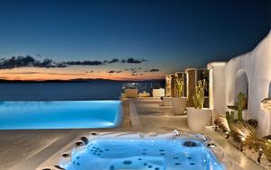 Mykonos Sea&Sunset view villa pool-hot tub by Calypso Sunset Villas