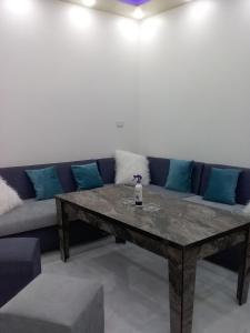 A two-bedroom apartment with a living room