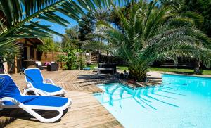 Villa Hacienda 14 pers avec piscine chauffée, grand jardin, Messanges plage