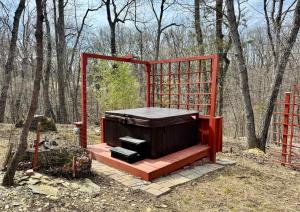 Red A Frame Shenandoah Escape Fire Pit BBQ
