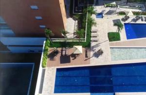 Apto Vista para o mar, churrasqueira e lazer