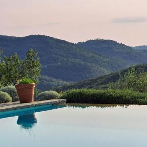 Medieval Tower With Tuscan Hills View