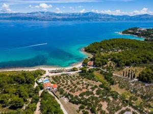Beachfront House Mir Brač near Supetar with pool and jacuzzi
