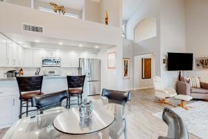 Lake view desert stay with pool, patio, grill, & smart TVs - snowbird-friendly