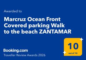 Marcruz Ocean Front Covered parking Walk to the beach ZANTAMAR
