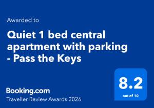 Quiet 1 bed central apartment with parking - Pass the Keys