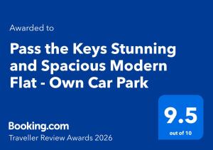 Pass the Keys Stunning and Spacious Modern Flat - Own Car Park