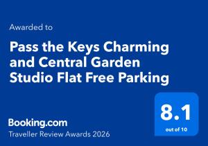 Pass the Keys Charming and Central Garden Studio Flat Free Parking