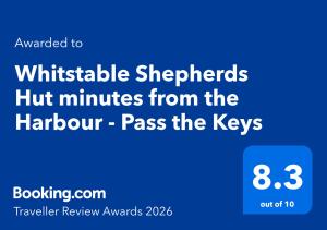 Whitstable Shepherds Hut minutes from the Harbour - Pass the Keys