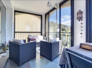 Duplex vue mer Sanguinaires Ajaccio 500 m plage à pieds 2 chambres 2 balcons Clim