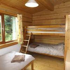 Hand built log cabin at Avonvale Holiday Lodges
