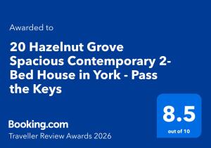20 Hazelnut Grove Spacious Contemporary 2-Bed House in York - Pass the Keys
