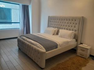 modern executive three bedroom apartment which features a swimming pool, state of the art fully equipped gym andmodern unmatched luxurious facilities which offfers luxury lifestyle