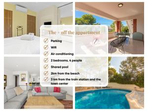 Appt 4 étoiles -2 chambres - Piscine - wifi - clim
