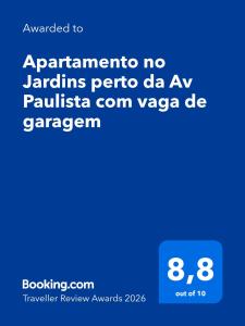 Apartamento no Jardins perto da Av Paulista com vaga de garagem