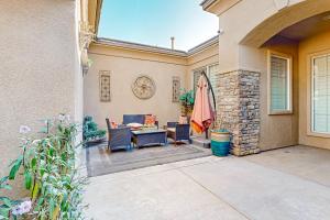 Luxury home with an enclosed yard pool pool spa