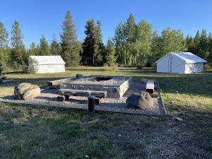 Secluded Off-Grid Cabin with Glacier Park Views and Wall Tents near Polebridge, Montana