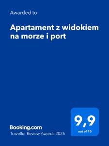 Apartament z widokiem na morze i port