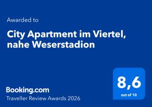 City Apartment im Viertel, nahe Weserstadion