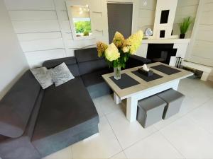 Uroczy domek i apartament nad samym jeziorem z basenem