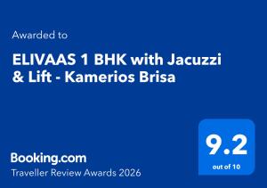 ELIVAAS 1 BHK with Jacuzzi & Lift - Kamerios Brisa