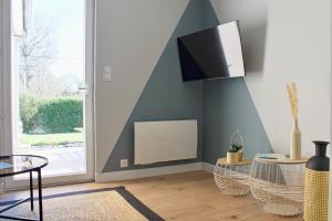 Maison bleue, appartement avec terrasse