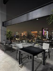 Luxury loft with tub and city view!