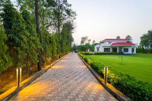 ELIVAAS Sanisa Farm 3-BHK Farmhouse with Pvt Pool, Game Zone & Lush Garden