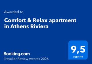 Comfort & Relax apartment in Athens Riviera