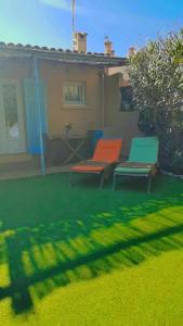 Studio jardin privatif 300m de la plage