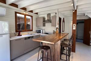 chalet with swimming pool in leisure park