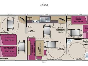 Mobil-home pour 4 pers. Rampe PMR - API-1-52-2118