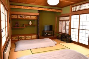 A large house with a beautifui Japanese-style room