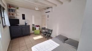 studio charmant et calme villeneuve les avignon entrée et cour indépendantes climatisation piscine parking