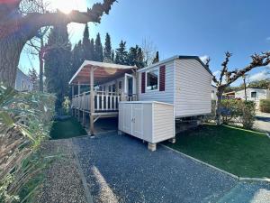 Mobil-home camping 4 étoiles à Valras-Plage Clim Piscine Proche Mer 6 à 8 pers