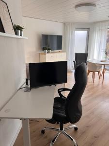 Ferienwohnung Am Bahnhof - Self Check-in - Terrasse